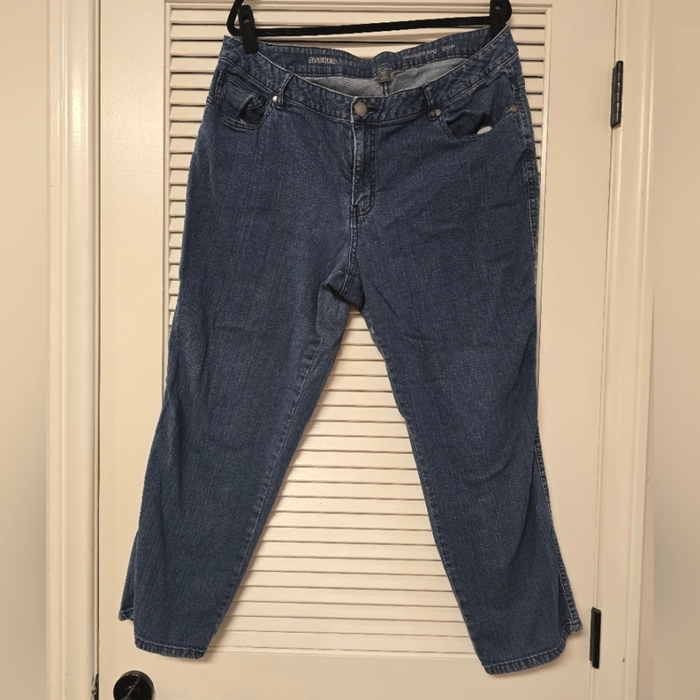 Avenue - (Plus-Size) (Petite) Straight Leg Jeans With Pockets